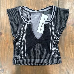 Urban Outfitters Black and White Patterned Tank Top